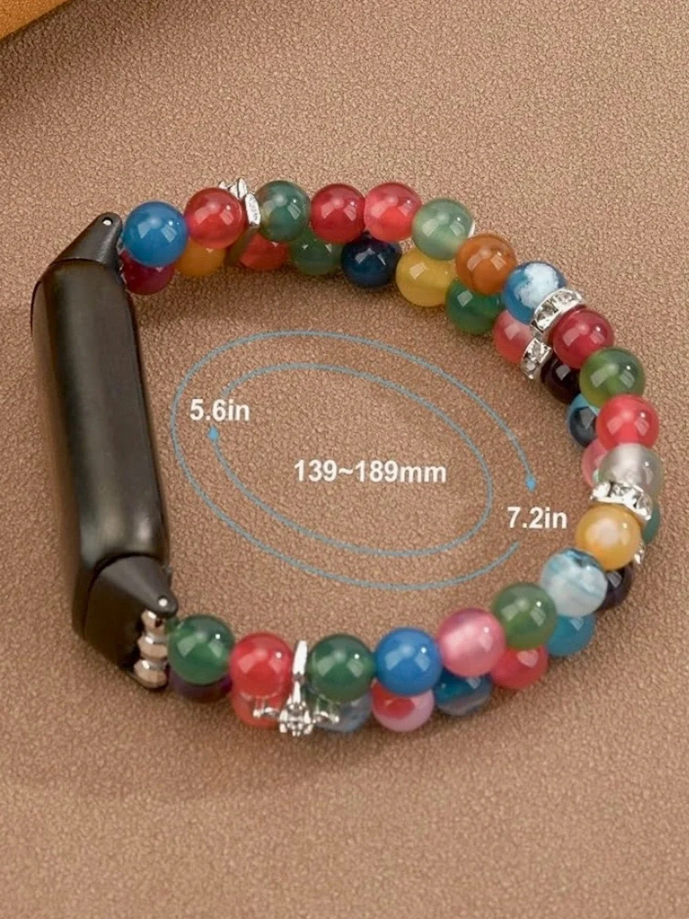 Fancy Beaded Stretch Replacement Wristband for Fitbit Luxe Fitness Tracker!